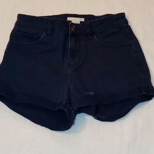 Used H & M Blue Colored Women Jean Cut Off Shorts